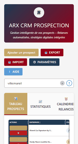 Arx CRM - Démo mobile gestion contrats
