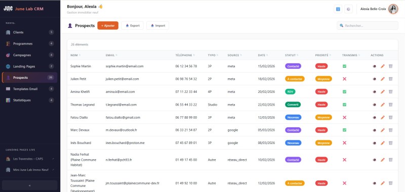 June Lab — CRM SaaS