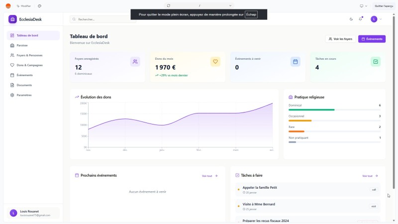 Ecclesia — site entreprise services