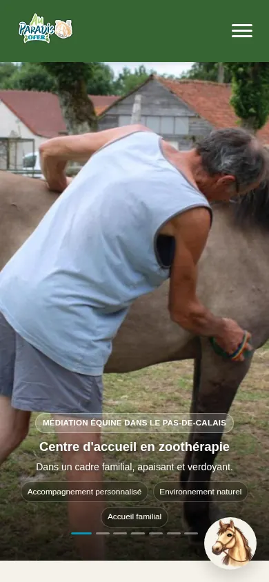 Capture d'écran du site Au Paradis O'Fer sur mobile